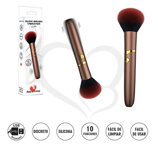 Brocha eléctrica para maquillaje, herramienta de belleza con vibración, 10 modos de vibracion